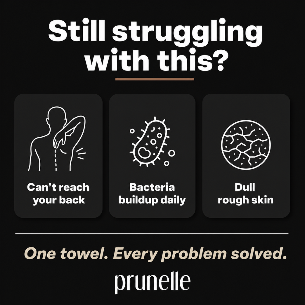 Prunelle Bamboo Charcoal Exfoliating Towel