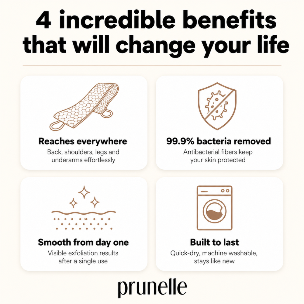 Prunelle Bamboo Charcoal Exfoliating Towel