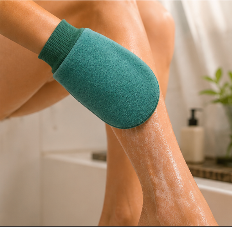 Prunelle Exfoliating Shower Mitt